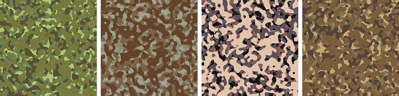 Padrão de Conjunto de fundo de Camuflagem Vetor EPS