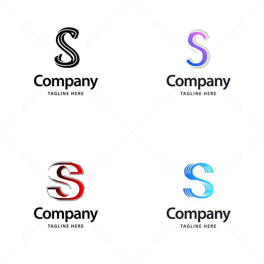 Logo S Personalizada Logotipos Modernos AI Editável
