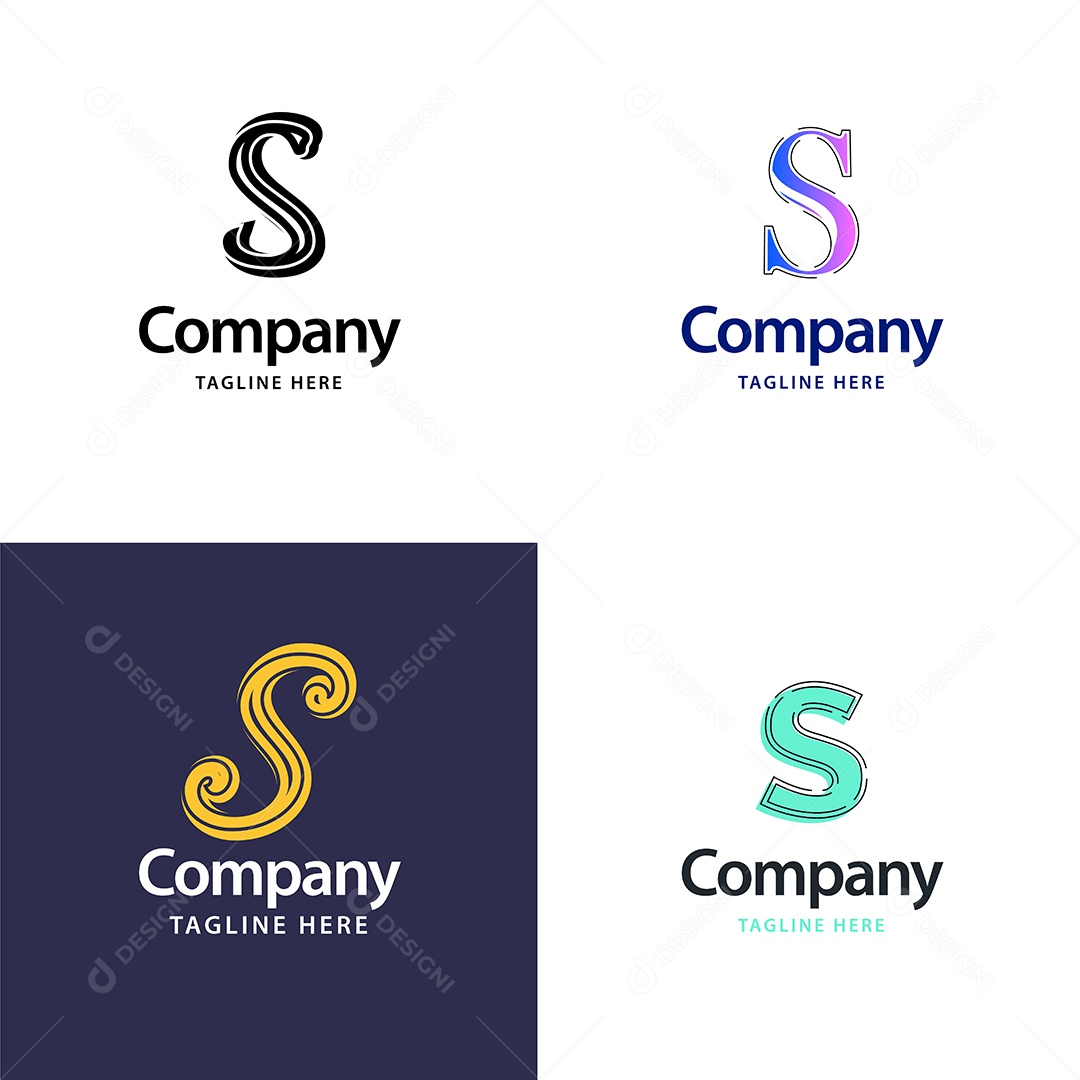 Logo S Personalizada Logotipos Modernos AI Editável