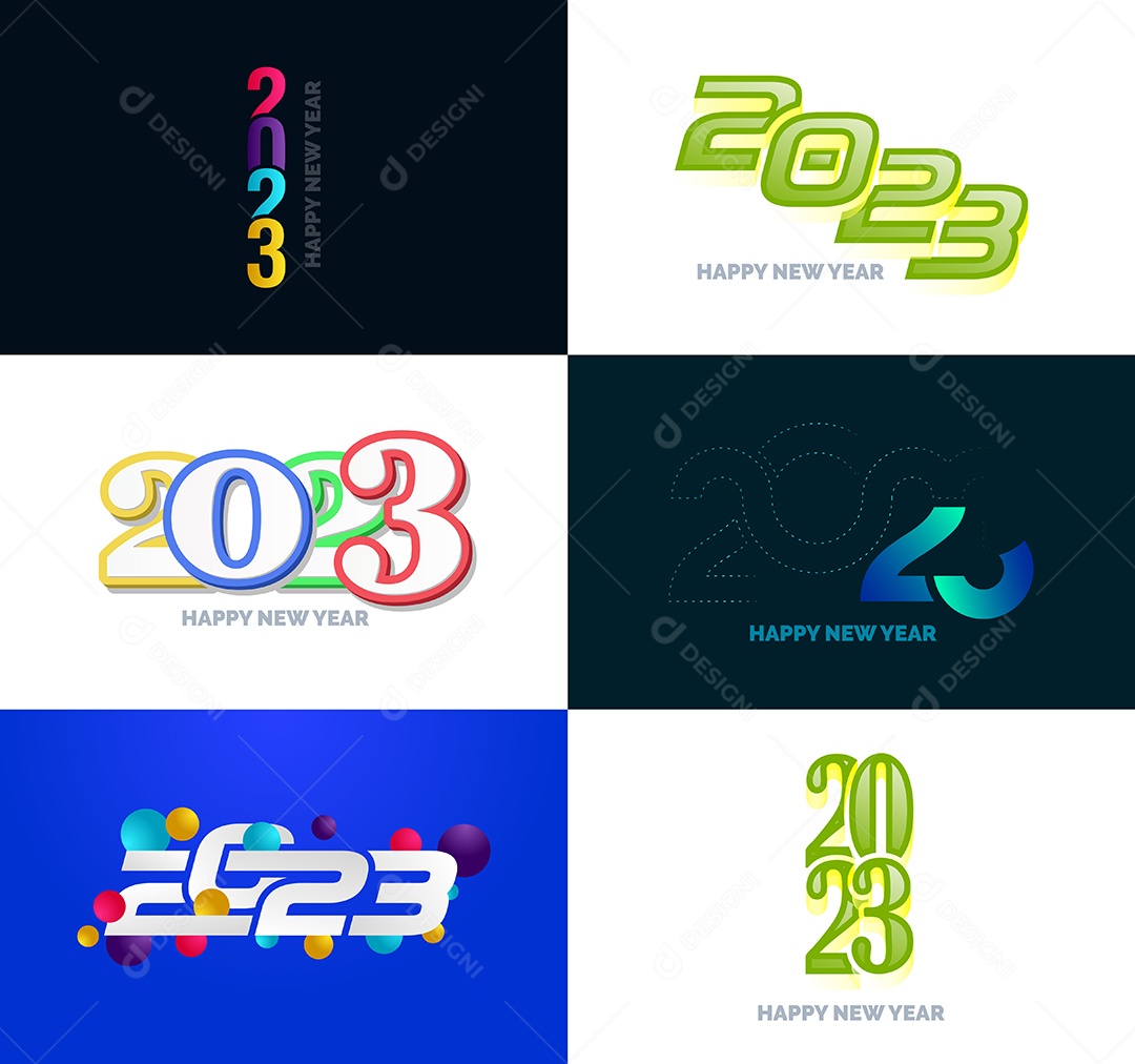 Símbolo de Feliz Ano Novo de 2023 Vetor EPS