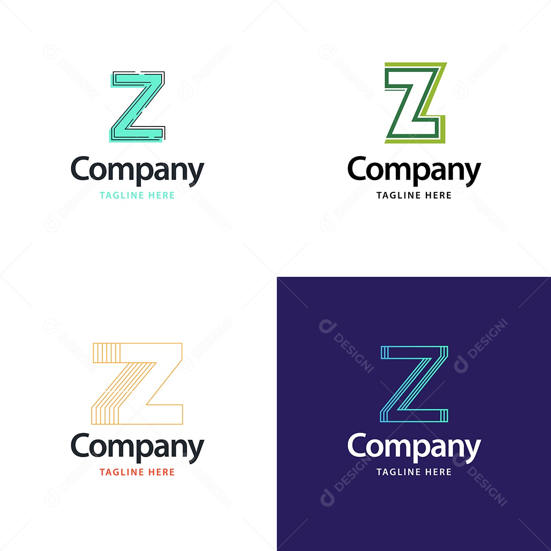 Logo Z Personalizada Logotipos Modernos AI Editável
