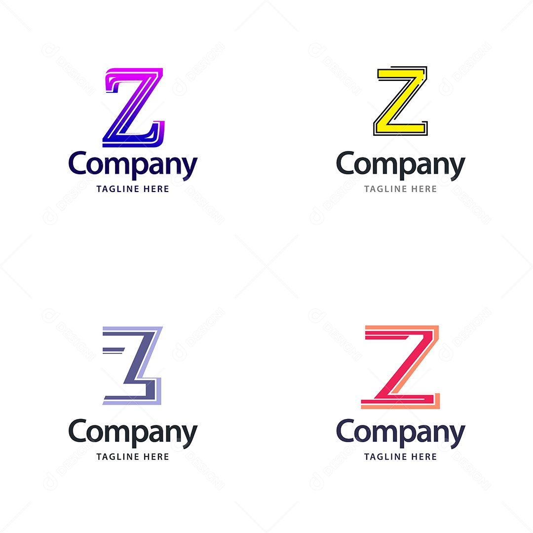 Logo Z Personalizada Logotipos Modernos AI Editável