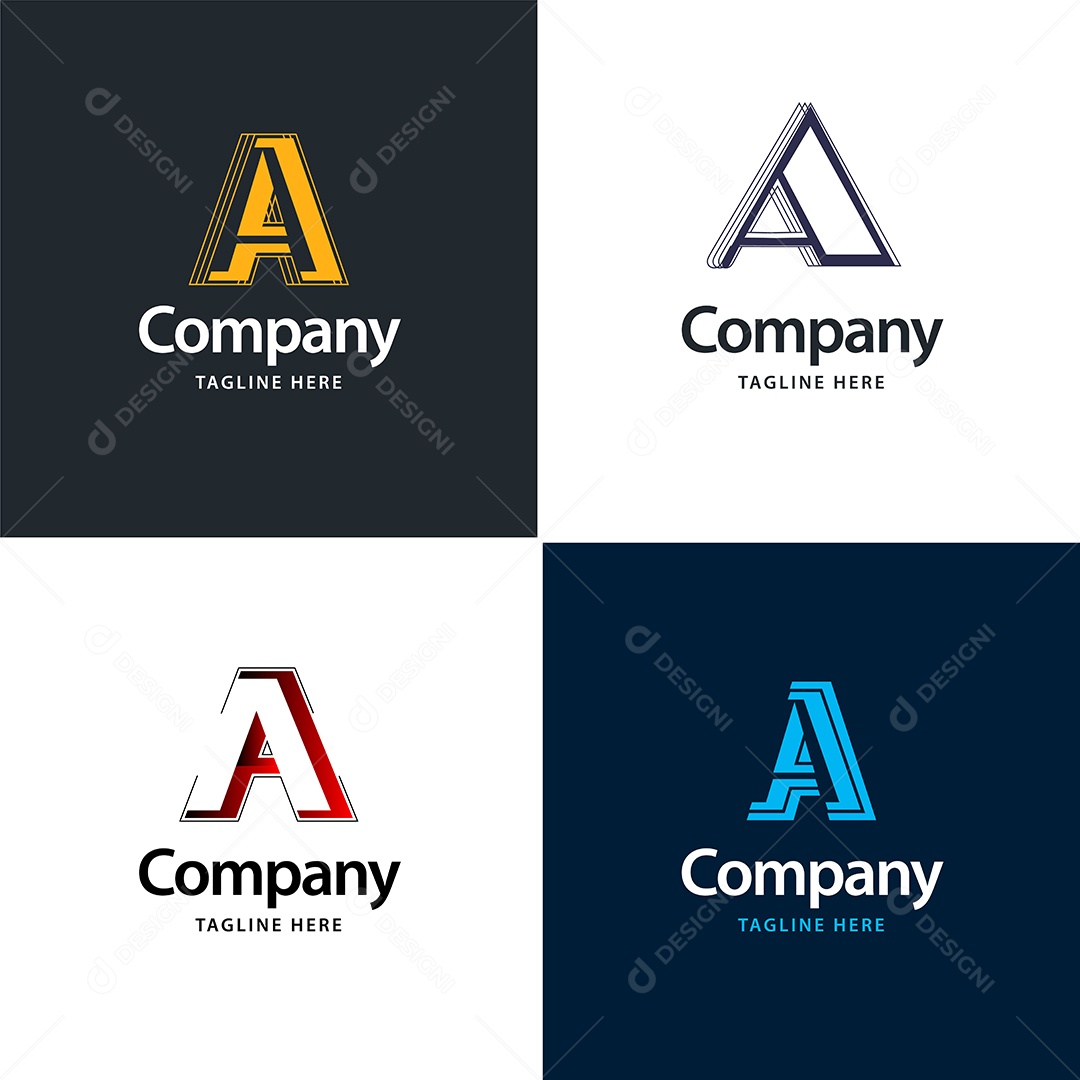 Logo A Personalizada Logotipos Modernos AI Editável