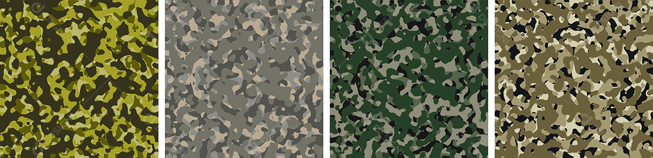 Padrão de Conjunto de fundo de Camuflagem Vetor EPS