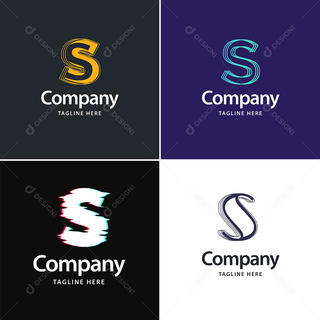Logo S Personalizada Logotipos Modernos AI Editável