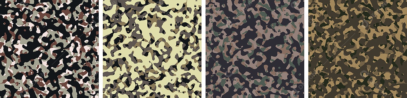 Padrão de Conjunto de fundo de Camuflagem Vetor EPS