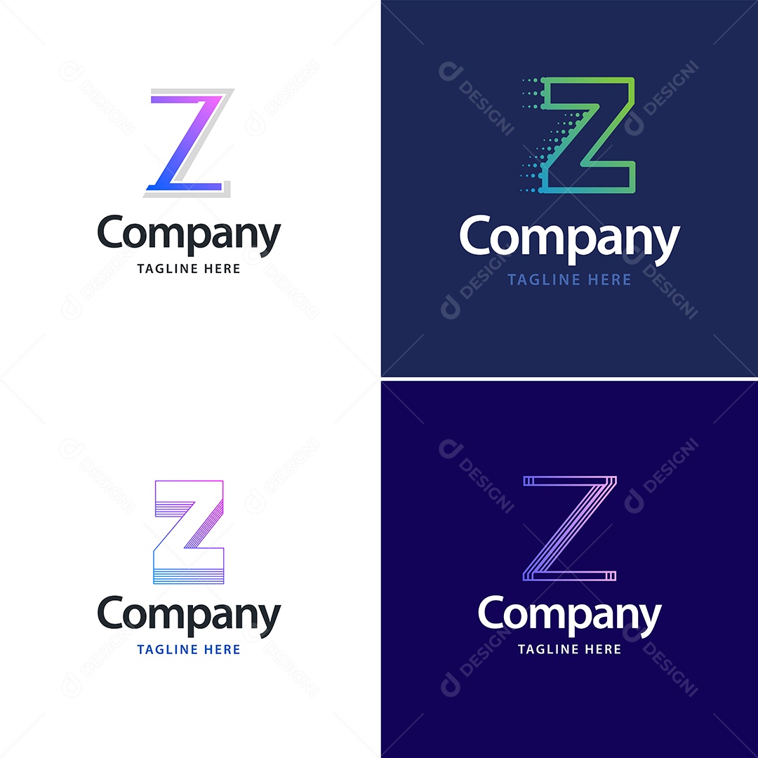 Logo Z Personalizada Logotipos Modernos AI Editável