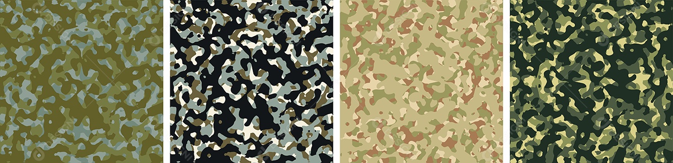 Padrão de Conjunto de fundo de Camuflagem Vetor EPS