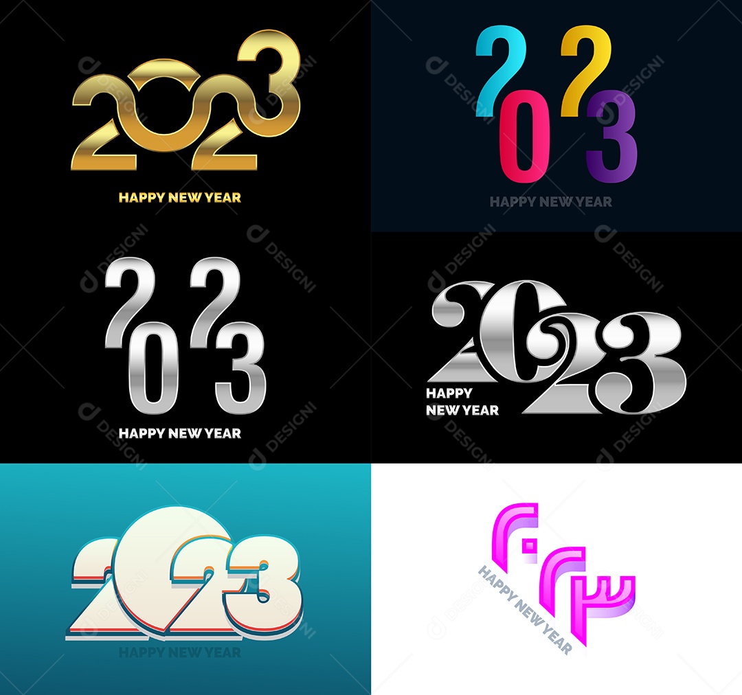 Símbolo de Feliz Ano Novo de 2023 Vetor EPS