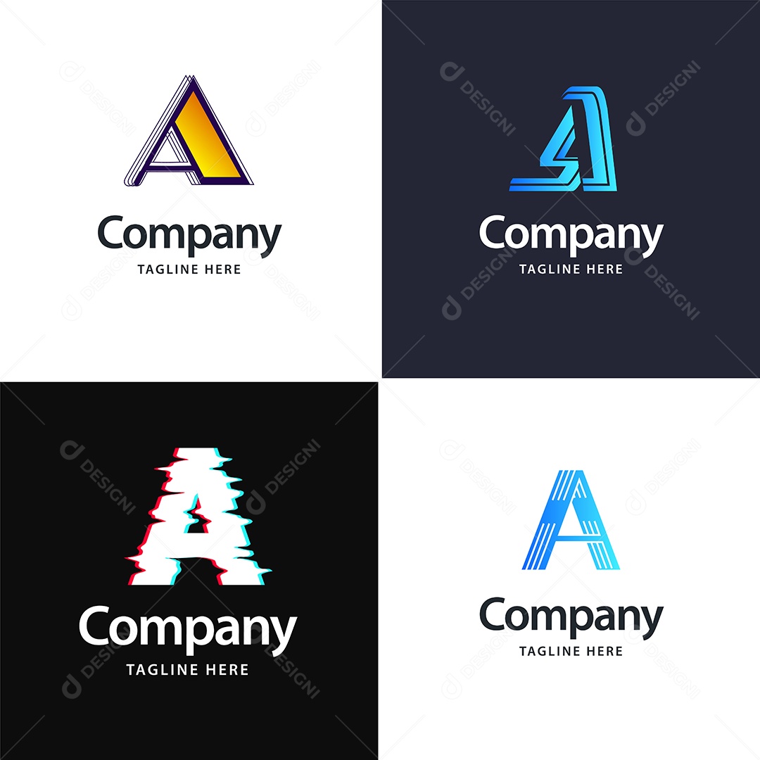 Logo A Logotipos Modernos AI Editável