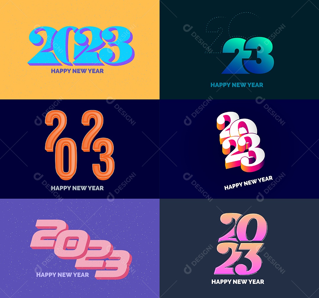 Símbolo de Feliz Ano Novo de 2023 Vetor EPS