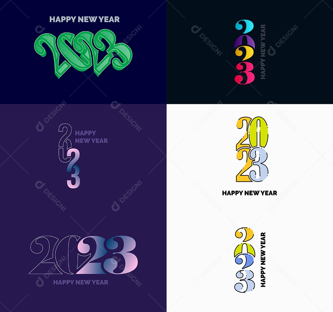 Símbolo de Feliz Ano Novo de 2023 Vetor EPS