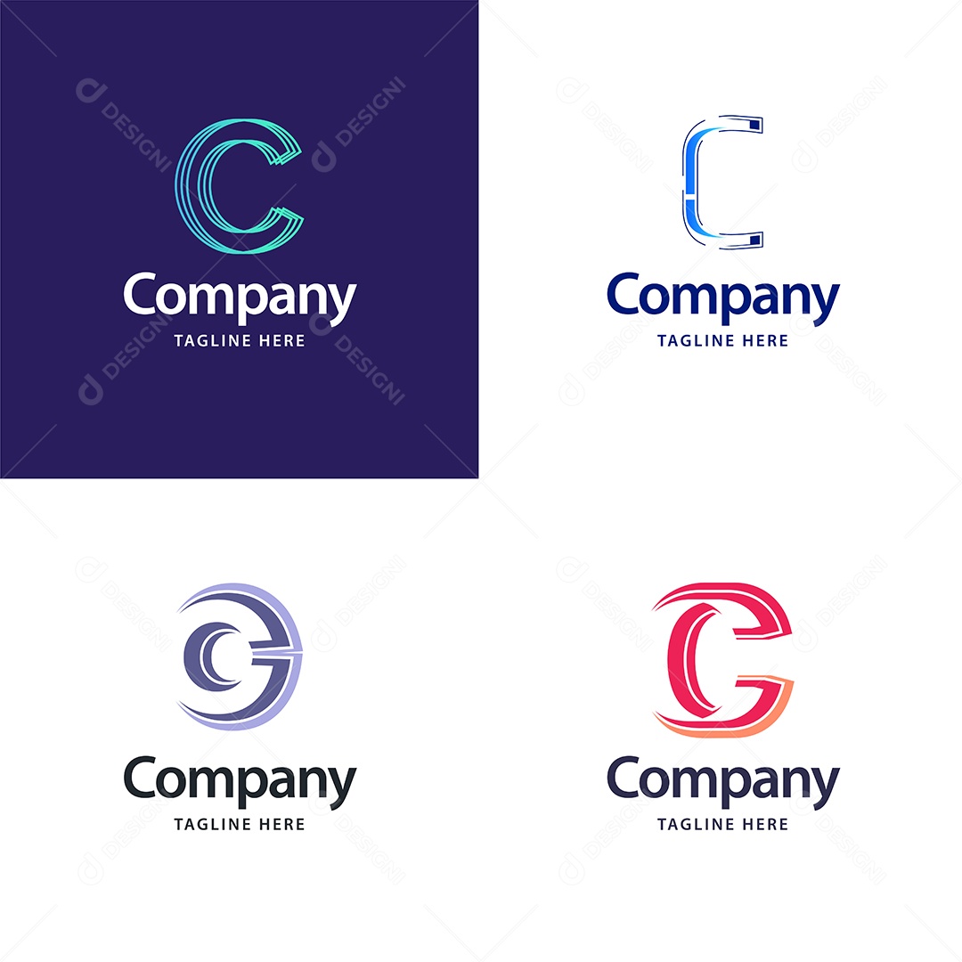 Logo C Logotipos Modernos AI Editável