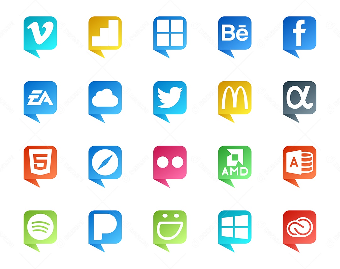 Pacote de Ícones e Elementos Vetores EPS