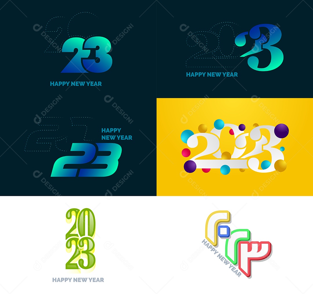 Símbolo de Feliz Ano Novo de 2023 Vetor EPS