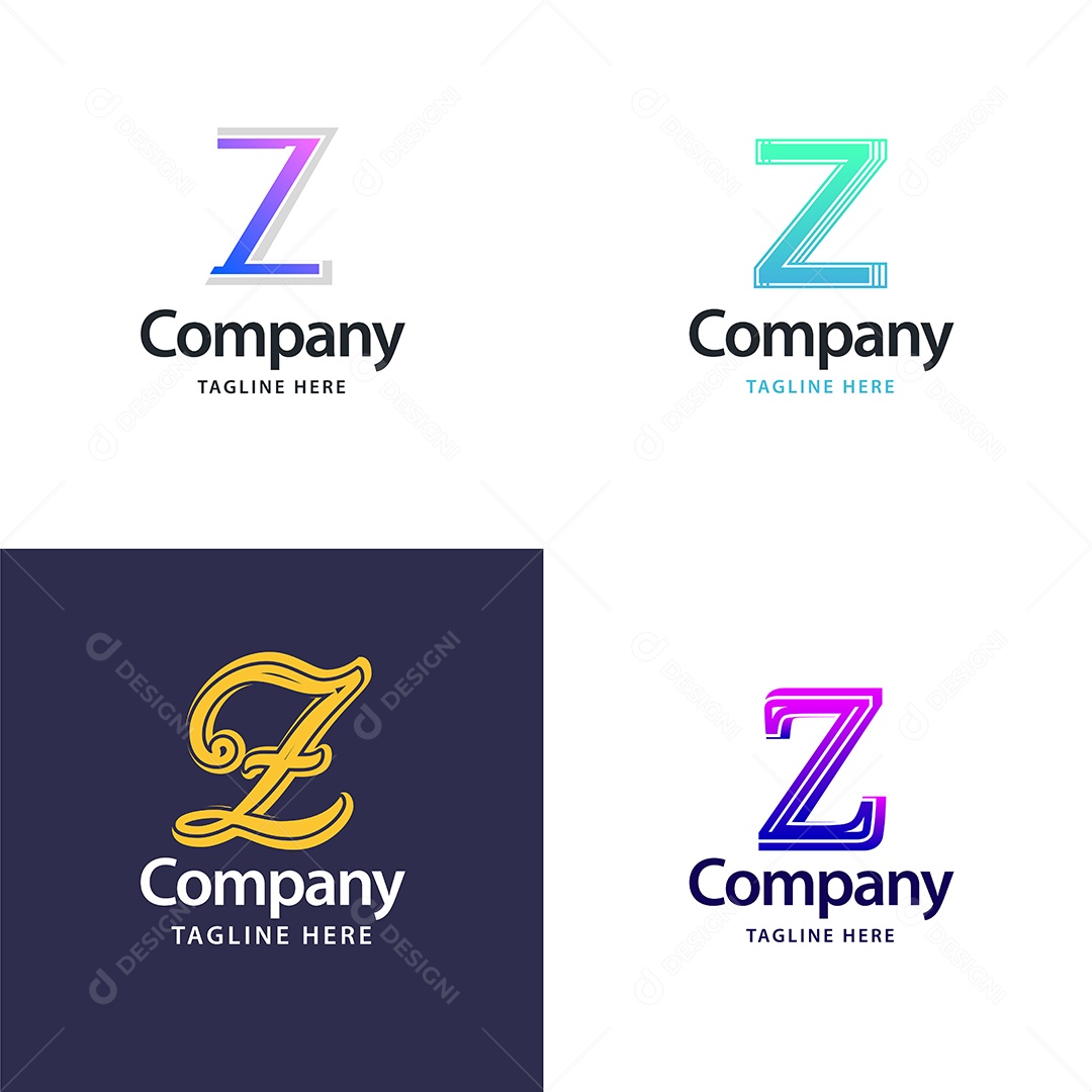 Logo Z Logotipos Modernos AI Editável