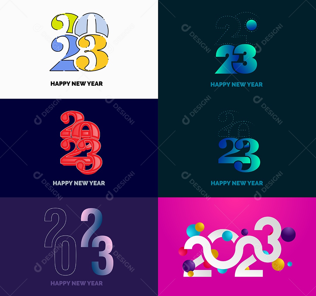 Símbolo de Feliz Ano Novo de 2023 Vetor EPS