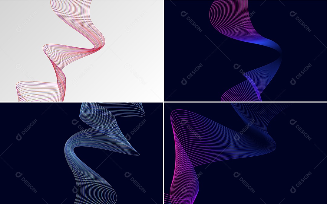 Conjunto de padrões geométricos de linhas mínimas Vetor EPS