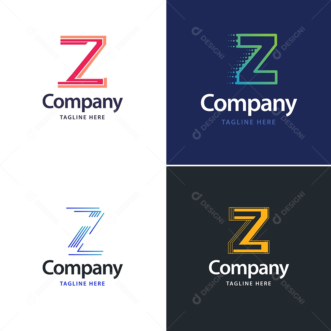 Logo Z Logotipos Modernos AI Editável