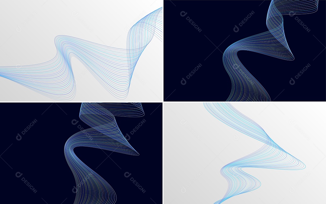 Conjunto de padrões geométricos de linhas mínimas Vetor EPS