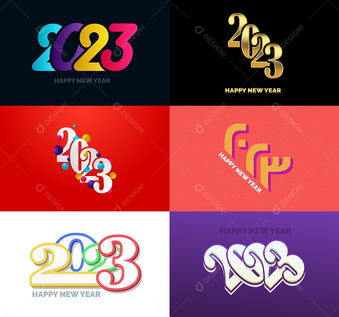 Símbolo de Feliz Ano Novo de 2023 Vetor EPS