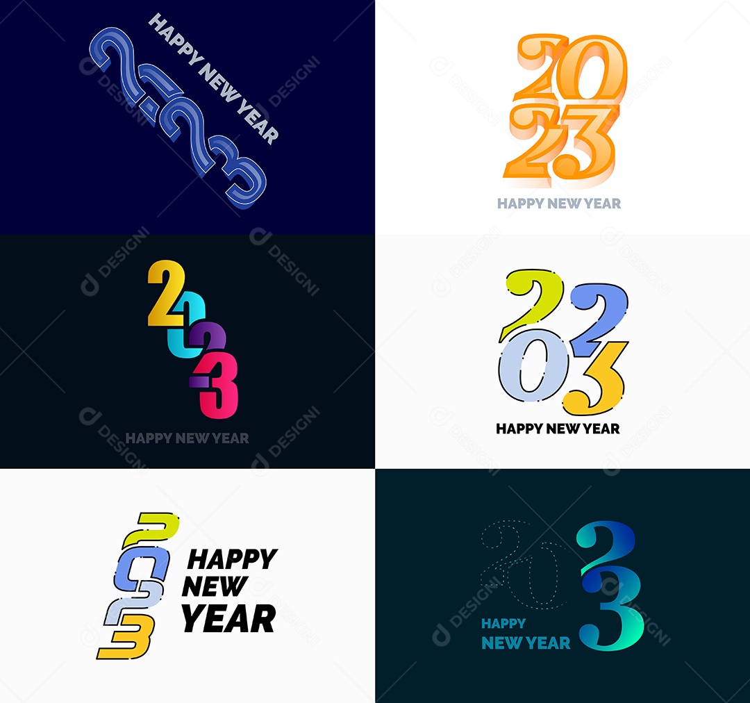 Símbolo de Feliz Ano Novo de 2023 Vetor EPS