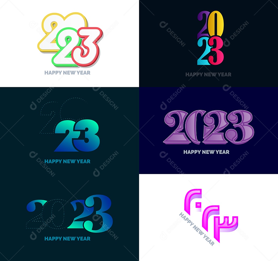 Símbolo de Feliz Ano Novo de 2023 Vetor EPS