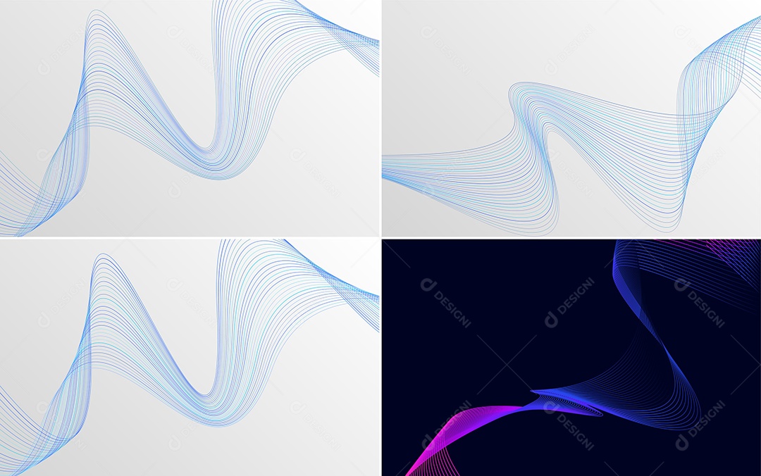Conjunto de padrões geométricos de linhas mínimas Vetor EPS