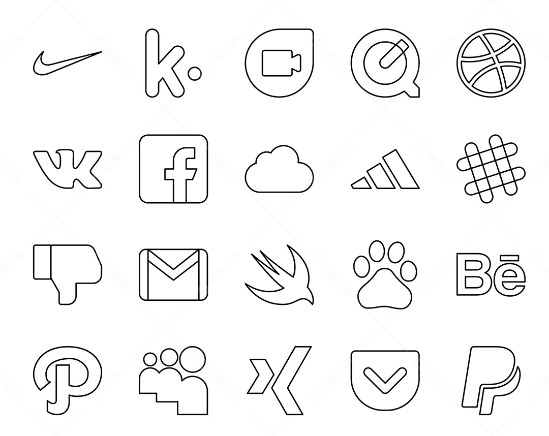 Pacote de Ícones e Elementos Vetores EPS