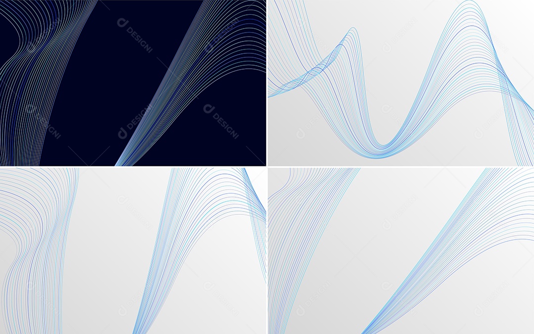 Conjunto de padrões geométricos de linhas mínimas Vetor EPS