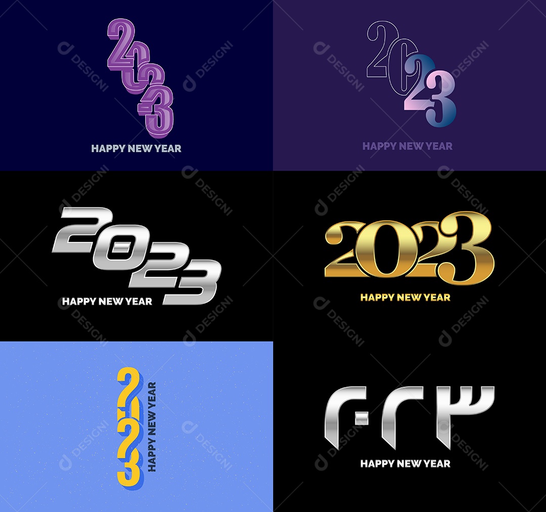 Símbolo de Feliz Ano Novo de 2023 Vetor EPS