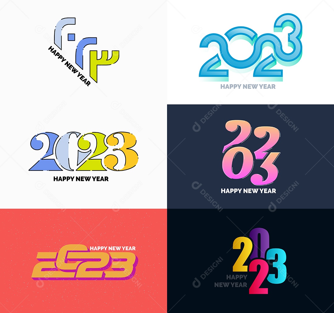 Símbolo de Feliz Ano Novo de 2023 Vetor EPS