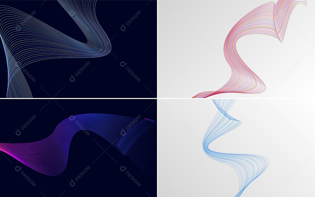 Conjunto de padrões geométricos de linhas mínimas Vetor EPS
