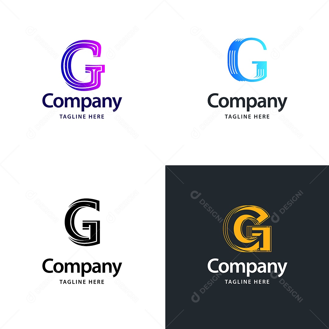 Logo G Logotipos Modernos AI Editável