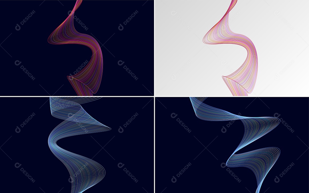 Conjunto de padrões geométricos de linhas mínimas Vetor EPS