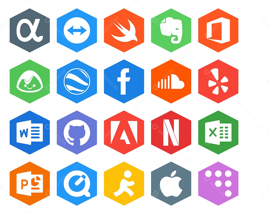 Pacote de Ícones e Elementos Vetores EPS