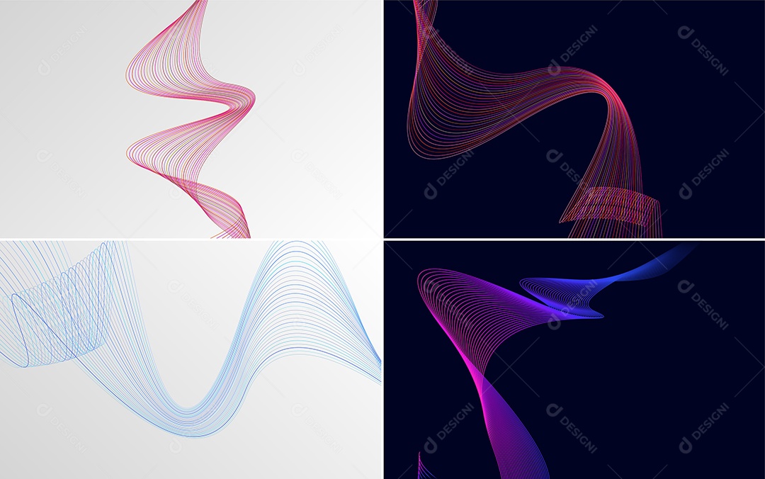 Conjunto de padrões geométricos de linhas mínimas Vetor EPS