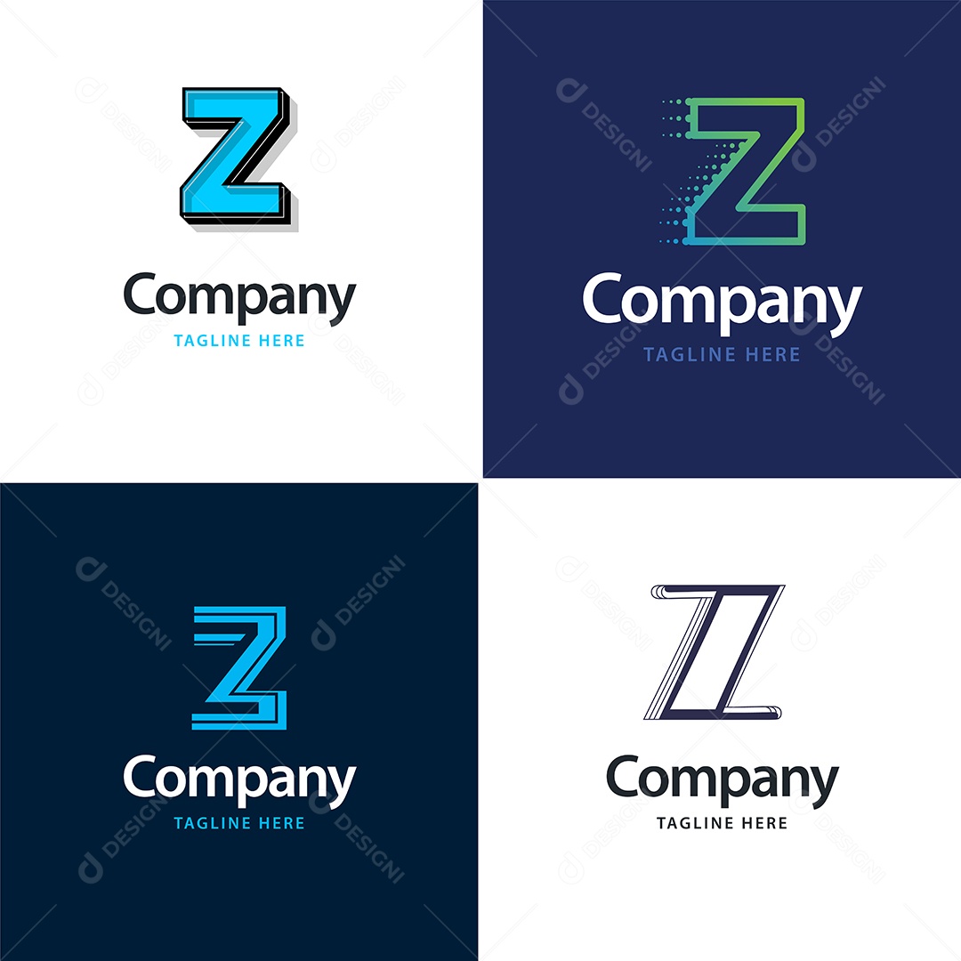 Logo Z Logotipos Modernos AI Editável