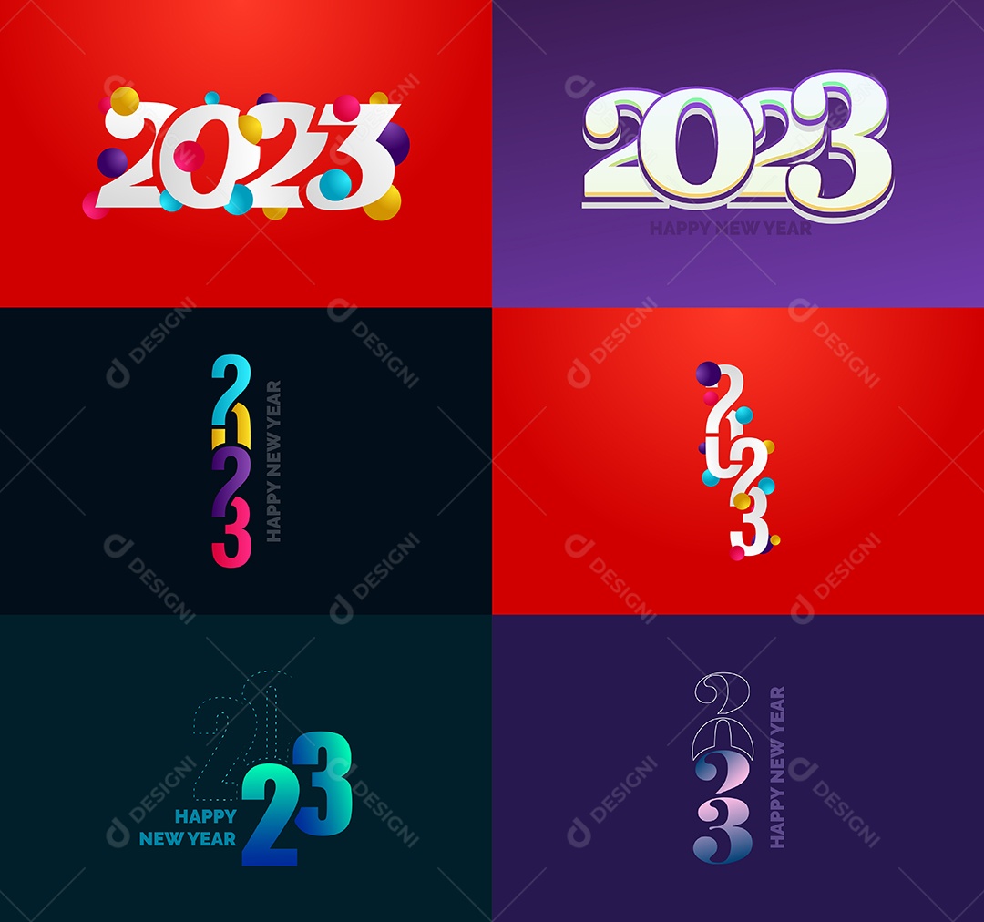 Símbolo de Feliz Ano Novo de 2023 Vetor EPS