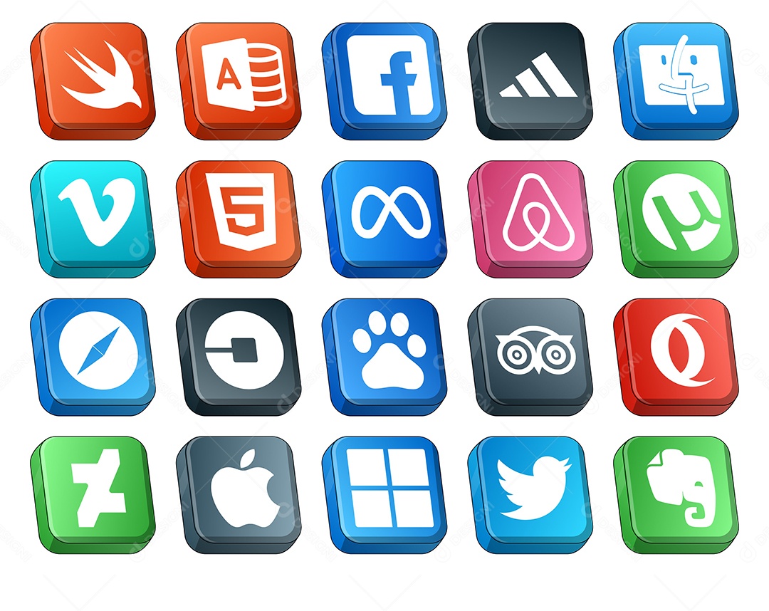 Pacote de Ícones e Elementos Vetores EPS