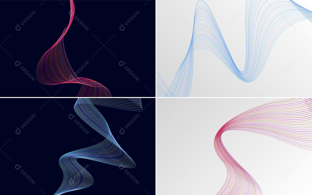 Conjunto de padrões geométricos de linhas mínimas Vetor EPS