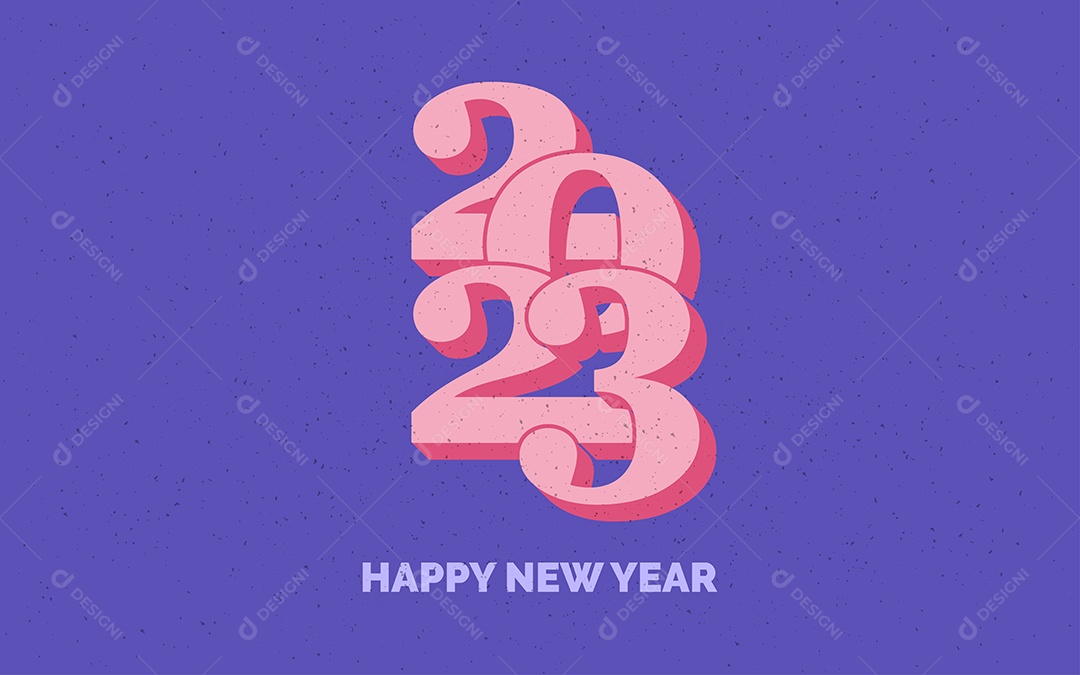 Símbolo de Feliz Ano Novo de 2023 Vetor EPS