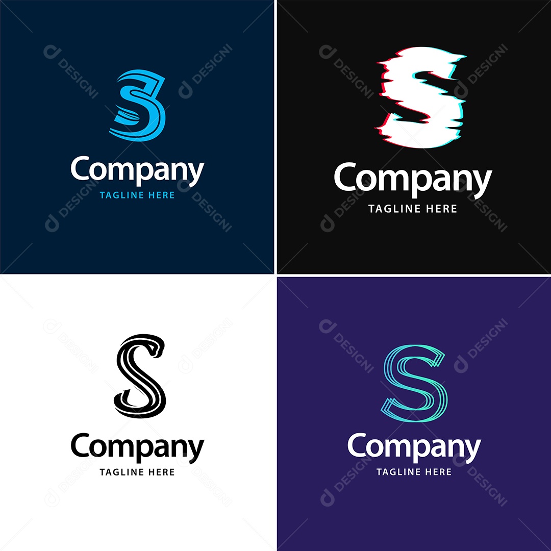 Logo S Logotipos Modernos AI Editável