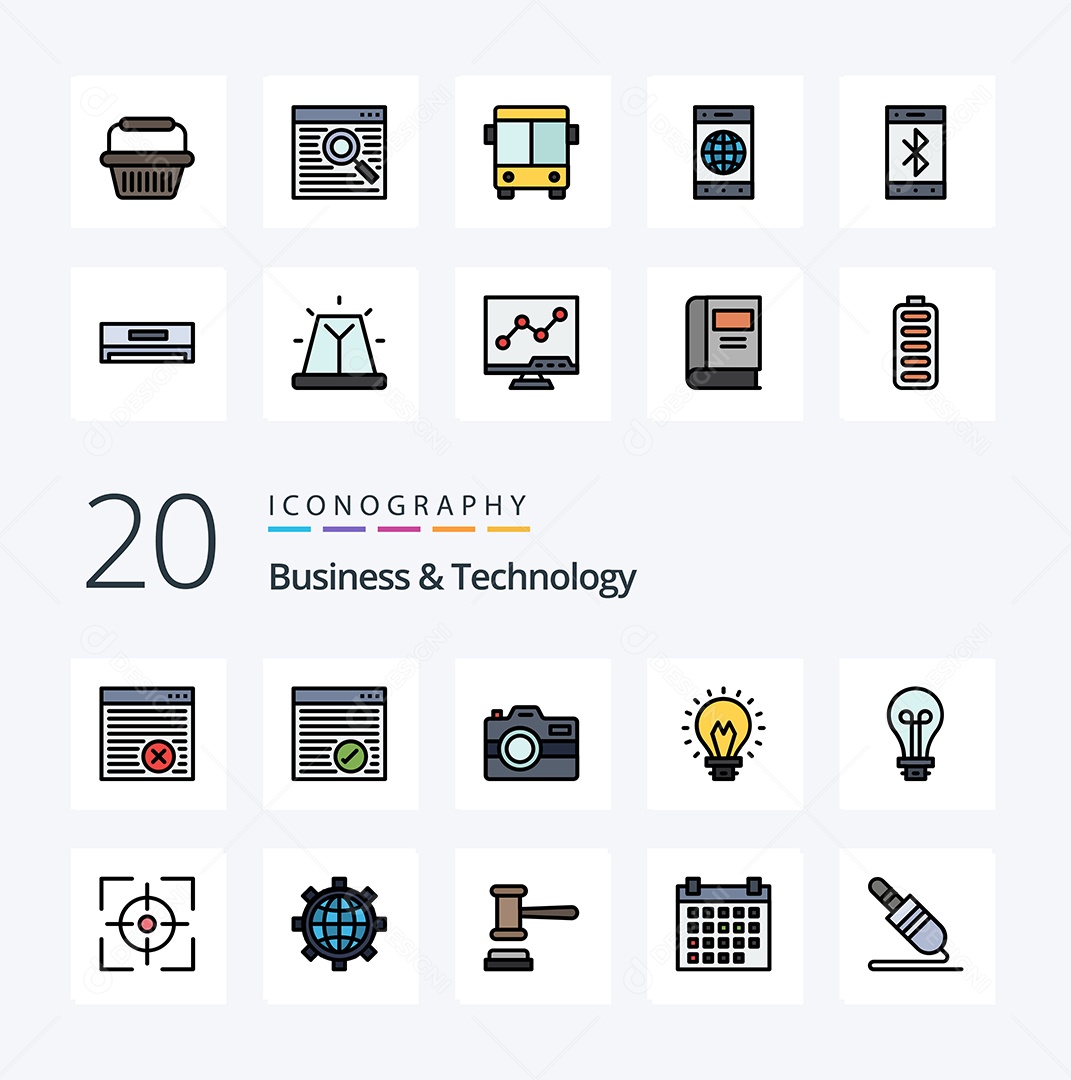 Pacote de Ícones e Elementos Vetores EPS