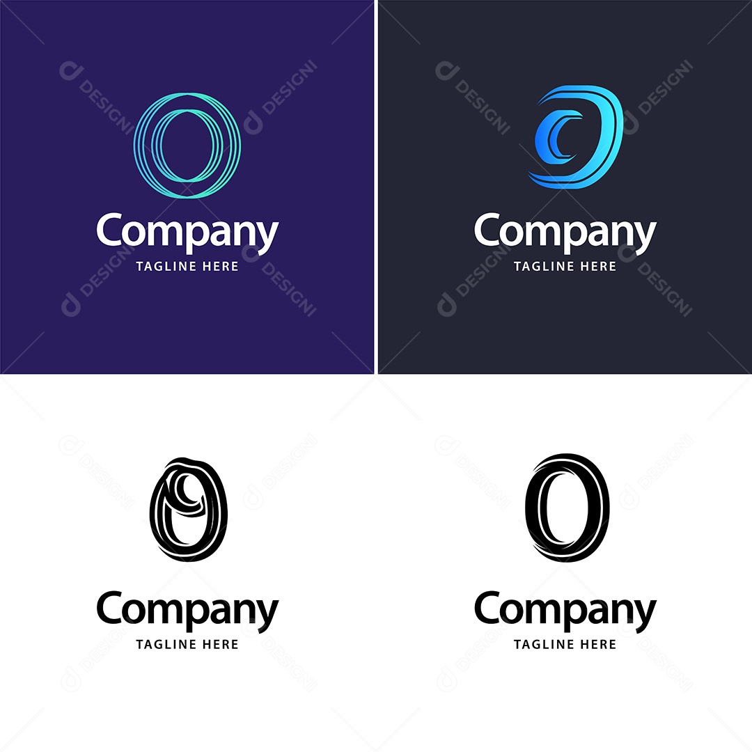 Logo O Logotipos Modernos AI Editável