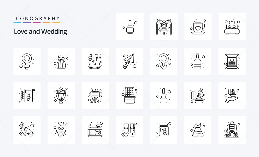 Pacote de Ícones e Elementos Vetores EPS