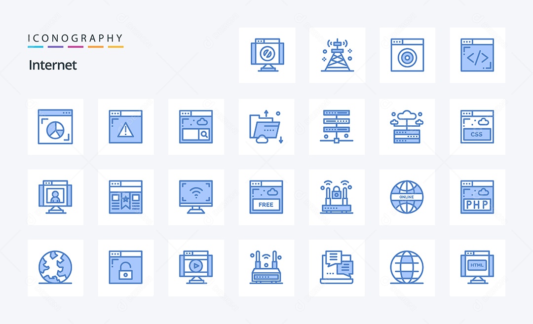 Pacote de Ícones e Elementos Vetores EPS