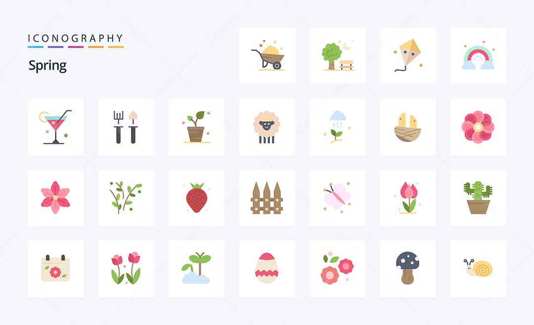 Pacote de Ícones e Elementos Vetores EPS