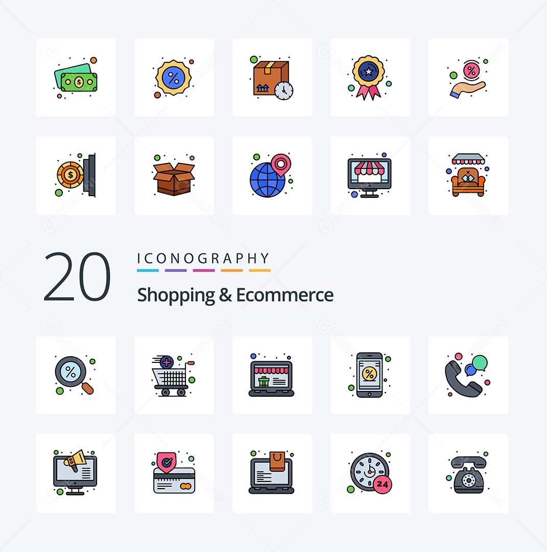 Pacote de Ícones e Elementos Vetores EPS