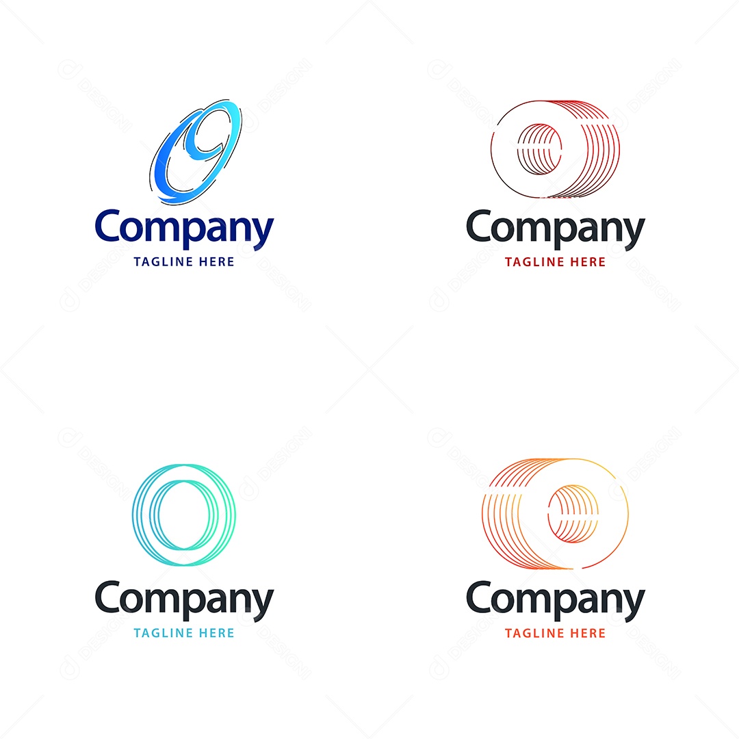 Logo O Logotipos Modernos AI Editável